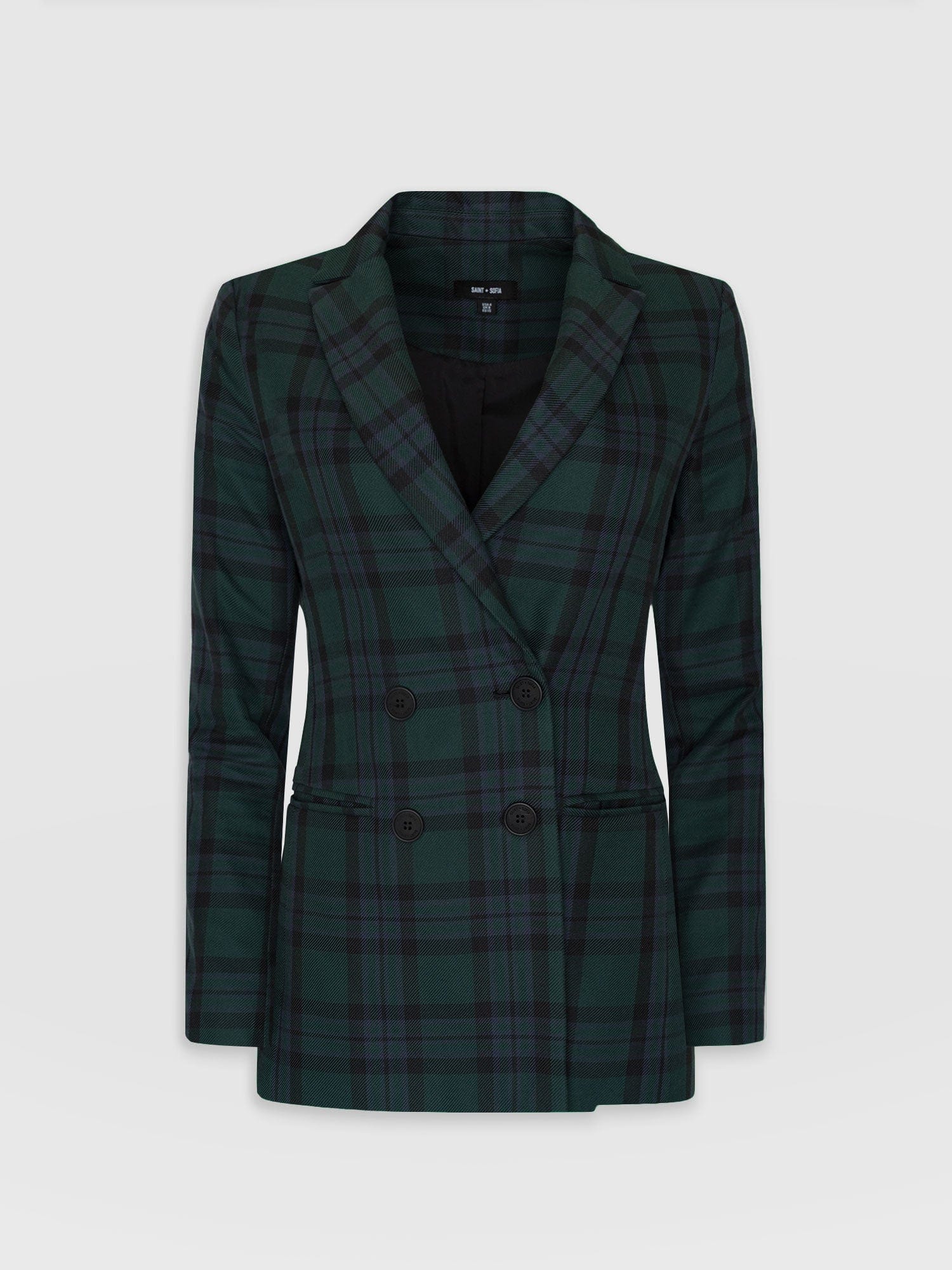 Cambridge Blazer Green Check - Women's Blazers | Saint + Sofia® UK